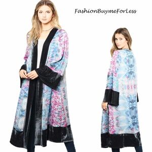 Women's Multicolor Long Cardigan